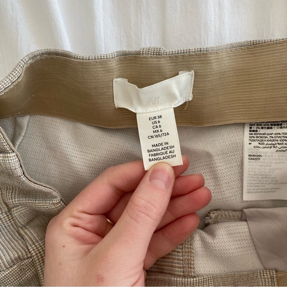 H&M women’s taper ankle length beige slacks size 6 - Picture 7 of 16